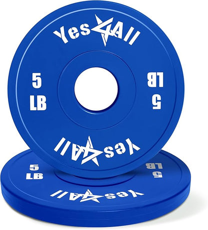 Yes4All Fractional Weight Plates Set of 6 1.25LB 2.5LB 2.5LB 5LB 5LB Pair