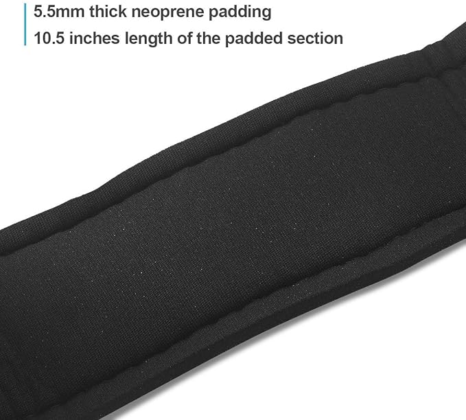 Ankle Straps Neoprene Padded Fitness Wrist Cuffs with D Ring High Strength Exercises Gym Pulley Strap for Cable Machines (Black 2 Pack)