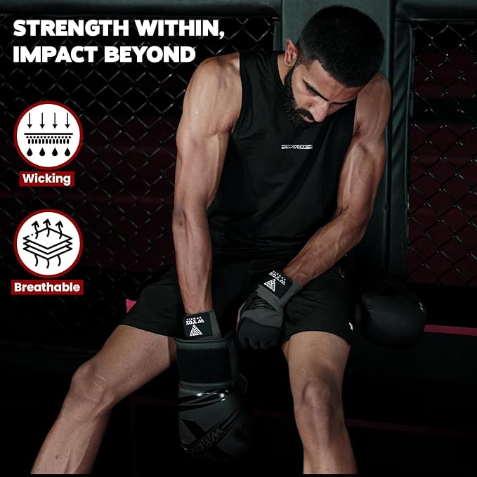 WYOX Gel Boxing Hand Wraps Inner Gloves for Men & Women, 80cm Quick Wrist Straps, Padded Knuckle Protection for Muay Thai Kickboxing, Hand Wraps for Boxing & Martial Arts