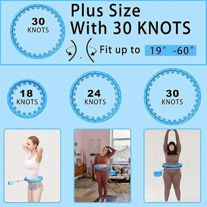 KABCON Infinity Weighted Exercise Hoop Plus Size Loss,65/62/60 Inch 2 in 1,with Weight