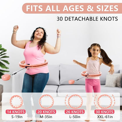 U1-28/30 Knots, Magnetic Lock Smart Weighted Hula Hoop