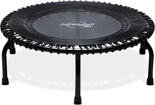 JumpSport 350 PRO Indoor Heavy Duty Fitness Trampoline, 39-inch | 36 Premium EnduroLast 4 Elastic Cords | Customized Bounce with 7 Settings | 300 lb Wt. Rating | 60-Day Free Trial to 350+ Videos