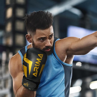 Boxing Gloves - Premium PU Leather, Heavyweight - Ideal for Boxing, Kickboxing, Muay Thai & Fitness Training