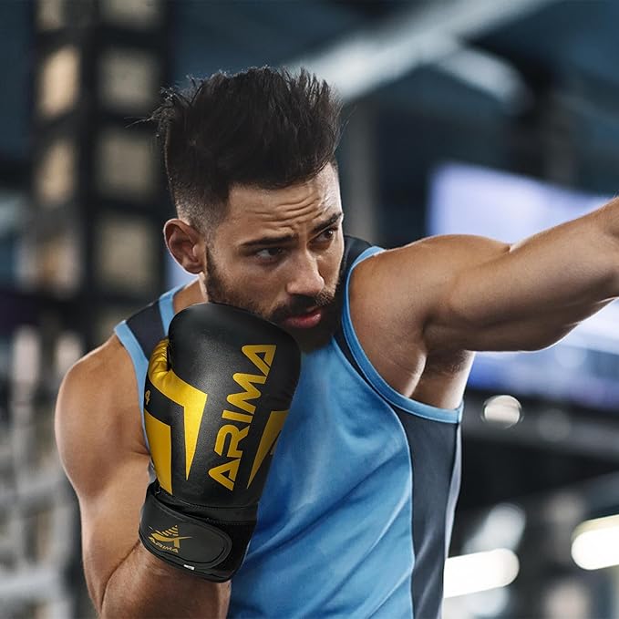 Boxing Gloves - Premium PU Leather, Heavyweight - Ideal for Boxing, Kickboxing, Muay Thai & Fitness Training