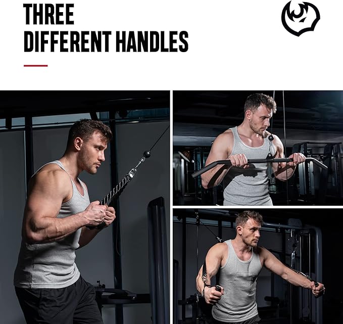 FitBeast Pulley System Gym, Cable Weight Pulley System for Gym LAT Pulldown, Biceps Curl Workout, Ideal Home Gym Equipment for Forearm, Shoulder, Strength Training