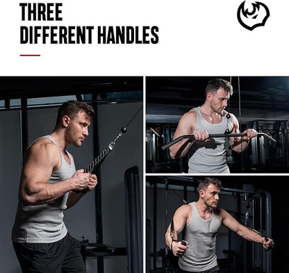 FitBeast Pulley System Gym, Cable Weight Pulley System for Gym LAT Pulldown, Biceps Curl Workout, Ideal Home Gym Equipment for Forearm, Shoulder, Strength Training