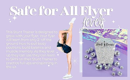 Flyer Cheer Stand for Cheerleader Balance & Flexibility Core Strength Training - Cheer Balance Trainer Stunting Stand Practice Board Cheerleading Equipment for Flyers, Grey