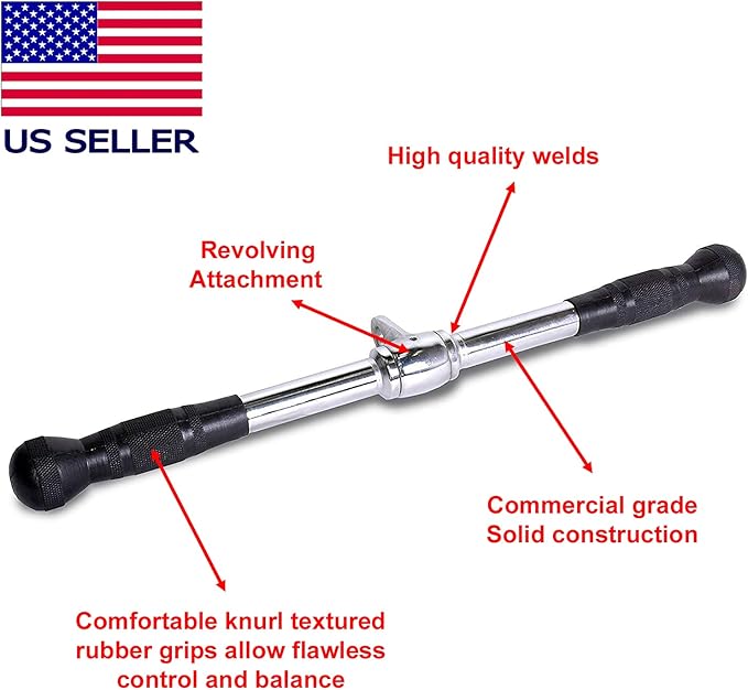 FITNESS MANIAC Strength Training Gym Accessories Home Gym Cable Attachments Exercise Machine Equipment Pull Press Down Accessory