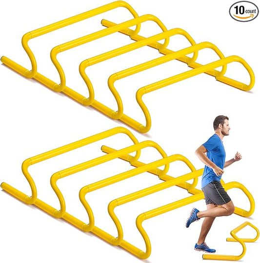 Wettarn 10 Pcs Speed Agility Training Hurdles Detachable