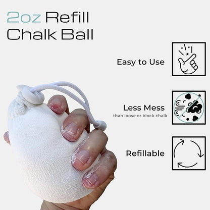 Z Athletic Gym Chalk Ball for Rock Climbing, Gymnastics, and Weightlifting