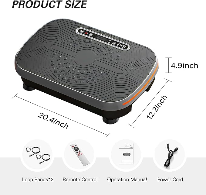 soges Vibration Plate Exercise Machine, Vibrating Exercise Equipment for Whole Body, Vibrate Plate for Home Fitness Workout, Weight Loss, Training