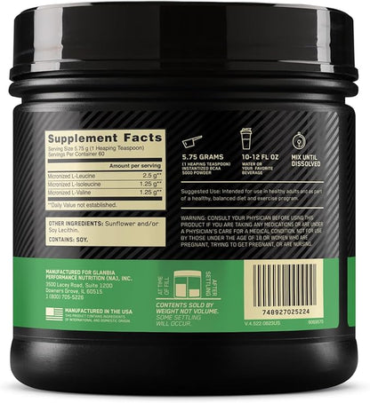 Optimum Nutrition Instantized BCAA Powder, Unflavored, Keto Friendly Branched Chain Essential Amino Acids Powder, 5000mg, 60 Servings (Packaging May Vary)