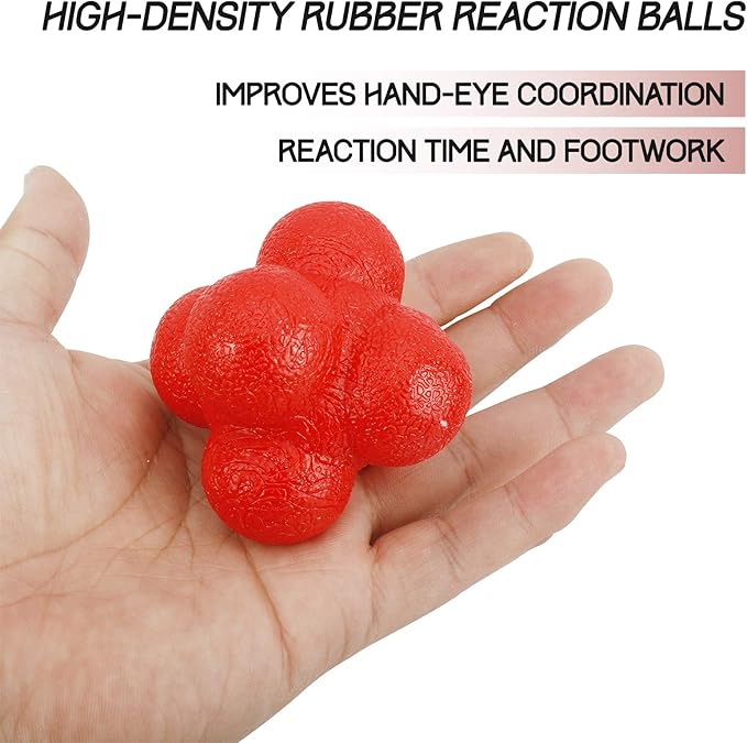 Yaegoo 6 PCS Reaction Balls Rubber Reaction Bounce