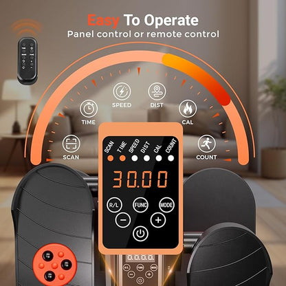 GORISE Under Desk Elliptical Machine, Portable Ellipse Leg Exerciser as Seen on Tv for Seniors, Fully Assembled Seated Pedal Exerciser with Remote, Manual & Auto Mode for Home Office