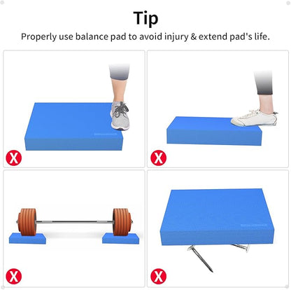 Balance Pad 15.8 * 13.2 * 2 inch,Large Balance Pad for Physical Therapy,Foam Balance Board for Rehabilitation Stability Workout Knee and Ankle Exercise Strength Training