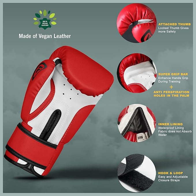 Farabi Sports Kids Boxing Gloves 4, 6, 8-oz Boxing Gloves for Kids Junior Boxing Gloves Youth Boxing Gloves Boys and Girls Boxing Training Gloves for MMA Muay Thai & Punching Bag