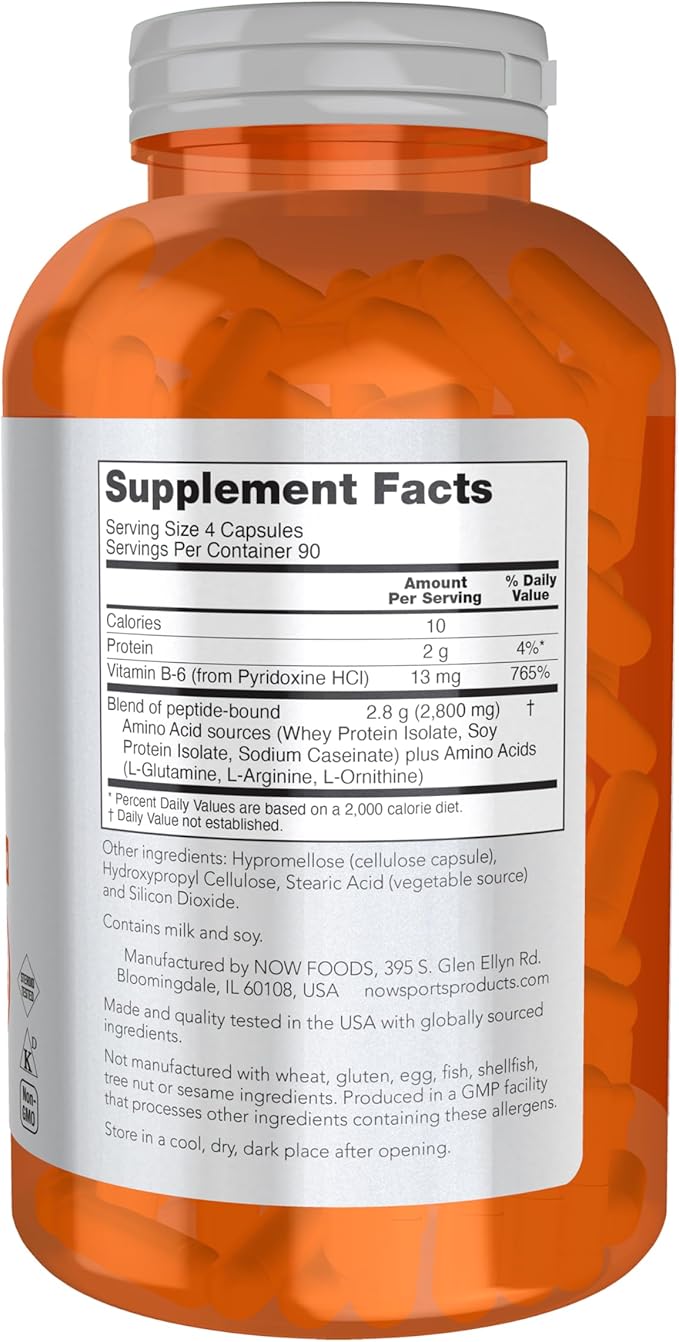 NOW Sports Nutrition, Amino CompleteTM with Vitamin B-6, 360 Count