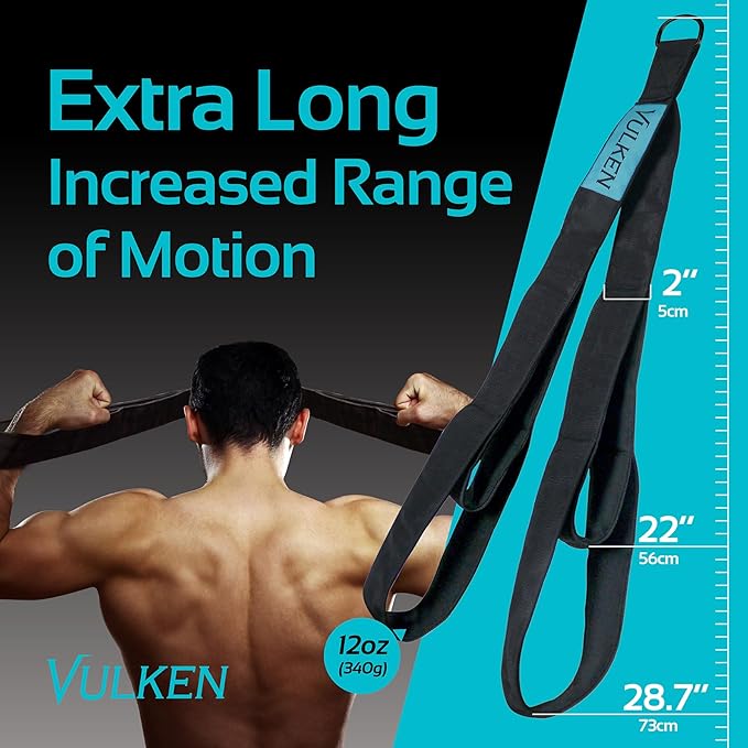 Vulken Tricep Rope Cable Attachment. 28.7 Inch & 22 Inch Two Lengths Built in One Pull Down Rope, Black & Pink