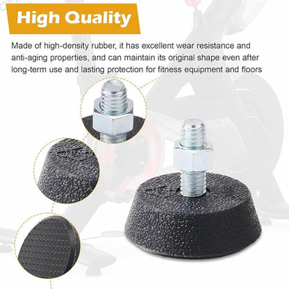 Replacement Excerise Bike Leveling Screw Foot Pads 3/8 in for peleton Bike Stabilizer Feet