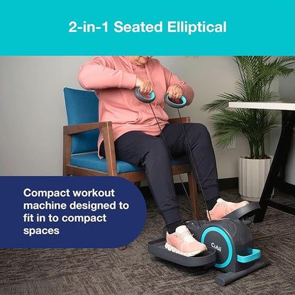 Cubii Total Body - Compact 2-in-1 Elliptical with 12 Resistance Levels, Low-Impact Cardio & Strength Training with an Ergonomic Pulley System for a Full-Body Workout - Adult to Senior