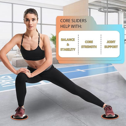 ZILLEEN Exercise Sliders for Working Out Fitness Discs 2 Pack