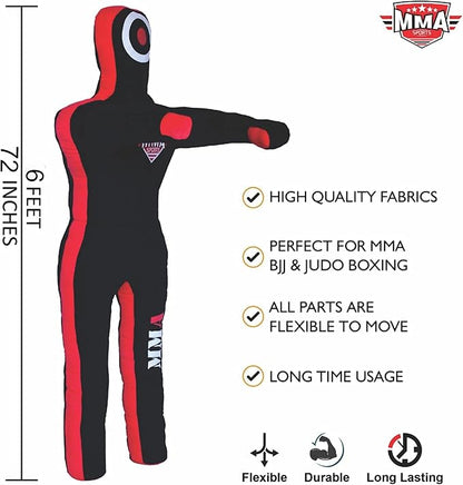 Sports Brazilian JIU Jitsu Grappling Submission Throwing Dummy Punching Heavy Bag Kick Boxing Dummies UNFILLED