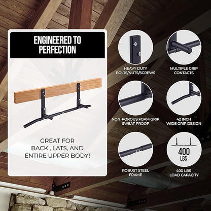 Joist Mount Pull Up Bar 42" Wide, TU038