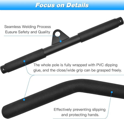 Fitness Cable Pulley System, Gym LAT and Lift Pulldown Machine Attachments, LAT Pull Down Bar Home Workouts Equipments for Biceps Triceps Shoulder Arm Curl Forearm Muscle Strength Exercise
