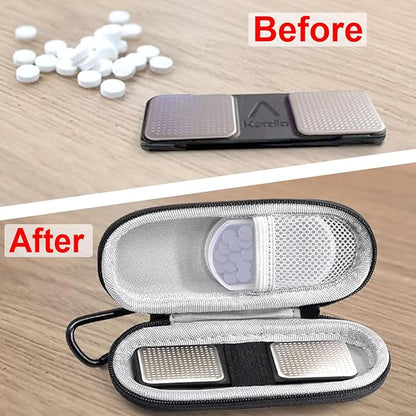 Case for KardiaMobile 1L 6L Personal EKG Monitor, Hard Travel Carrying Case for AliveCor Kardia Heart Monitor EKG/ECG, Portable Heart Rate Monitor Bag Storage Organizer with Pill Box & Carabiner Clip