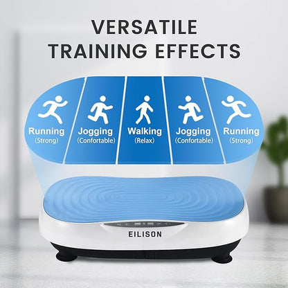 EILISON FITABS 3D Vibration Plate Exercise Machine with Seat - Ocsillation, Pulsation + Vibration Platform, Push Up, Vibration Machine for Lymphatic Drainage, Weight Loss, Recovery