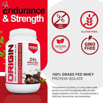 100% Grass Fed Chocolate Protein Isolate-Muscle Gain-2lb