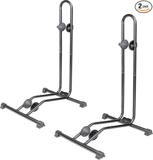 BikeHand Bike Floor Stand Parking Rack Stand - for 24"-29" Mountain MTB & Road Bikes Bicycles Indoor Outdoor Garage Storage - Classic New Version for 2 Bikes