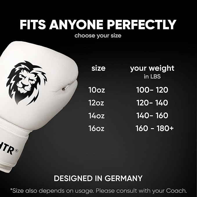 FIGHTR® Pro Boxing Gloves Made of Genuine Leather | Men and Women | for Boxing, MMA, Muay Thai, Kickboxing & Martial Arts 10 12 14 16 oz | incl. Carrying Bag