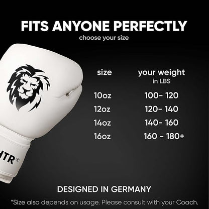FIGHTR® Pro Boxing Gloves Made of Genuine Leather | Men and Women | for Boxing, MMA, Muay Thai, Kickboxing & Martial Arts 10 12 14 16 oz | incl. Carrying Bag