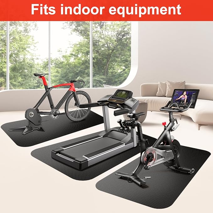 Bike Mat Exercise Bike Mat 23.6" × 47.3")