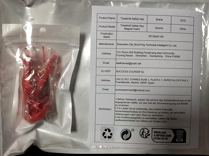 Treadmill Safety Key for NordicTrack, Proform, Image, Weslo, Reebok, Epic, Golds Gym, Freemotion, and Healthrider Treadmills