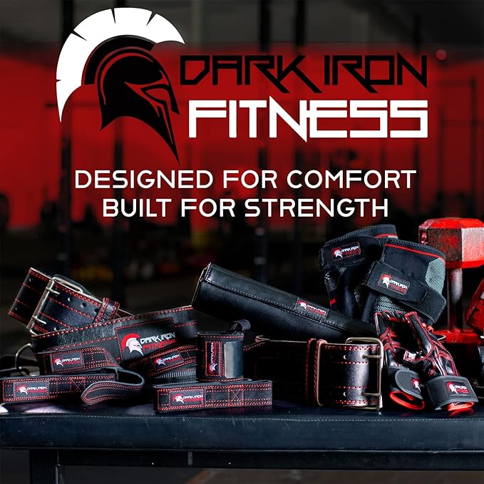 Dark Iron Fitness Weight Lifting Belt for Men 100% Leather 600 Lbs