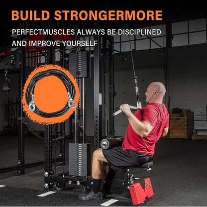 Fitness Cable Compatible with All Total Gym Models 1000, 1500, 2000, 3000, XLS,Fitness Pulley Cable,Workout Cable, Exercise Cable Steel Wire Rope for Cable Machine Home Gym