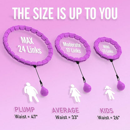 Weighted Hula Circle Hoops for Adults Weight Loss 47 Inch, 24 Detachable