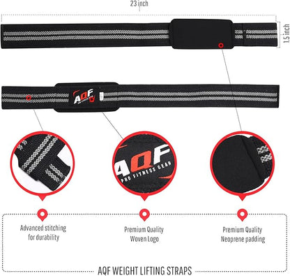 Lifting Wrist Straps for Weightlifting, Powerlifting & Deadlifts – 23” Neoprene Padded Cotton Straps for Strength Training & Gym Workouts - Maximum Grip Support for Men & Women