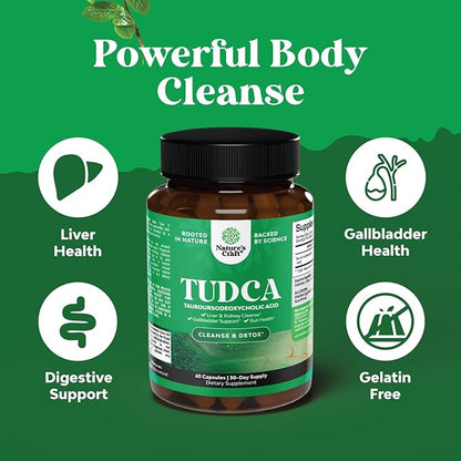 Advanced Bile Salt TUDCA Supplement - Extra Strength TUDCA 500mg per Serving Bile Salts for Gallbladder Kidney and Liver Support - High Purity Tauro Ursodeoxycholic Acid Liver and Gallbladder Cleanse