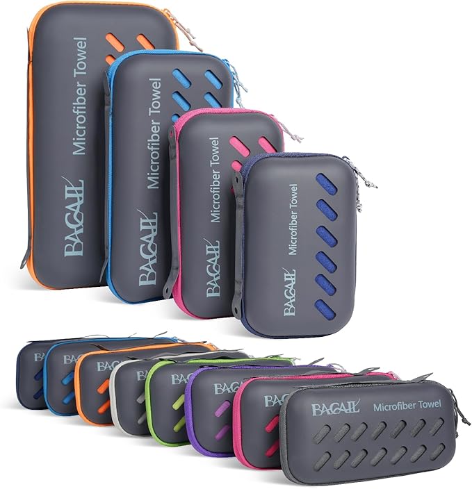BAGAIL Camping Towel with EVA Case