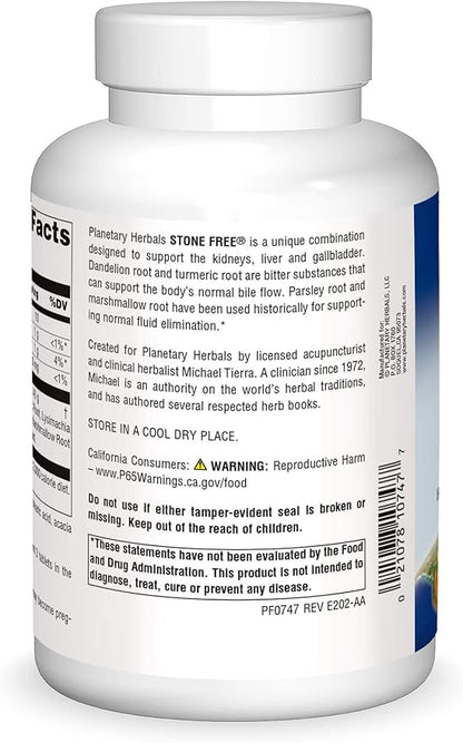 PLANETARY HERBALS Stone Free, Herbal Support for Kidney and Gallbladder, 270 Count