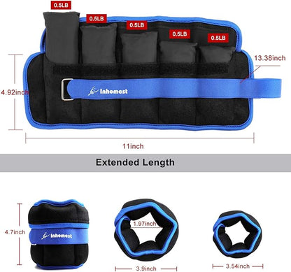 Adjustable Ankle Weights 1-5/10/12 Lbs Leg Weights