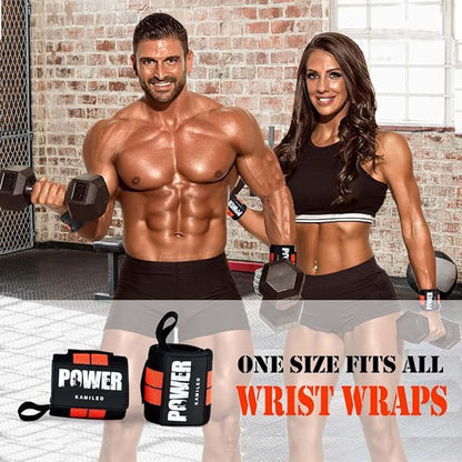 Wrist straps for weightlifting 17" Professional Quality Wrist (2PACK)