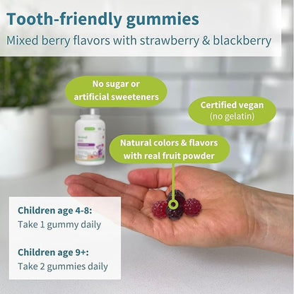 Methylated Kids Multivitamin Gummy, MTHFR Supplement with B-Vitamins & Vitamin D, Clean Label, Sugar Free, Age 4+, Berry Flavor Vegan Gummies, No Artificial Sweeteners or Flavors, pack of 6 by Igennus