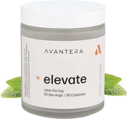 Avantera Elevate Premium Nootropic Supplement - Beat Brain Fog - Best Focus Supplements for Memory & Focus Support - Energy Without Crash - 60 Count Pills for Women & Men