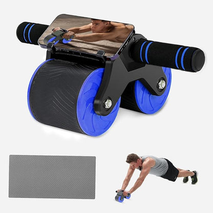 Automatic Rebound Abdominal Wheel Workout,2 Wheels
