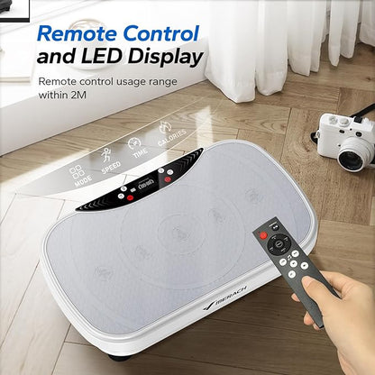MERACH Vibration Plate Exercise Machine, Vibration Plate with Bluetooth and LED Display, Vibrating Plate Exercise Machine for Women Men, Workout Equipment for Home