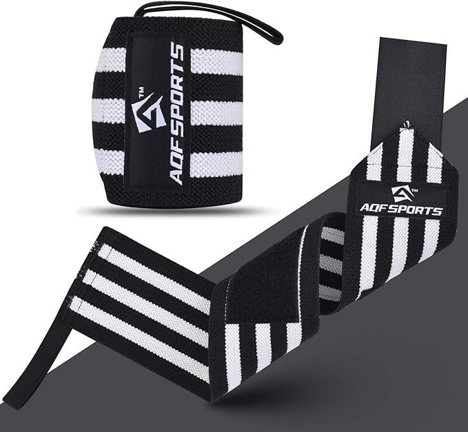 Wrist Wraps for Weightlifting - USPA & IPL Approved 18" Gym Wrist Support with Thumb Loop - Heavy Duty Lifting Wrist Straps for Fitness, Workout, Powerlifting, & Bodybuilding (Pair)